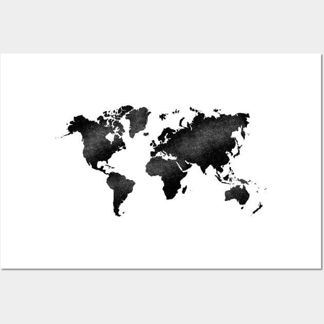 World Map Wall Art by jy ink